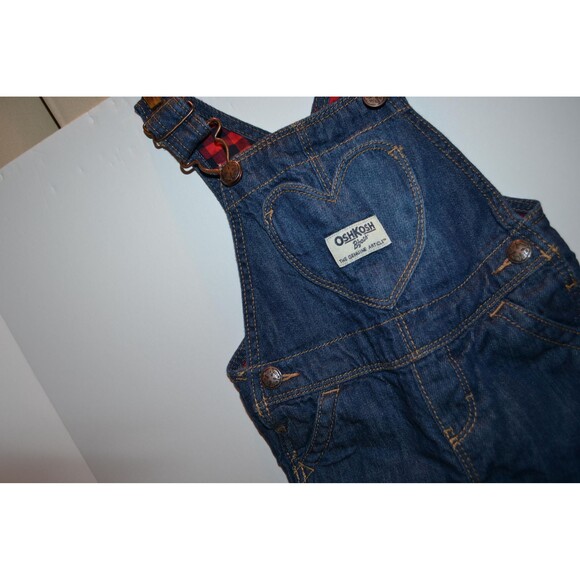 Vintage Overalls Osh Kosh Heart and Flannel Lining - Picture 4 of 6